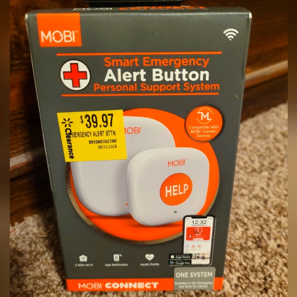 Mobi Smart Emergency Alert Button New In Box
